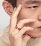 Bvlgari B.zero1 designer rose gold ring, UK version