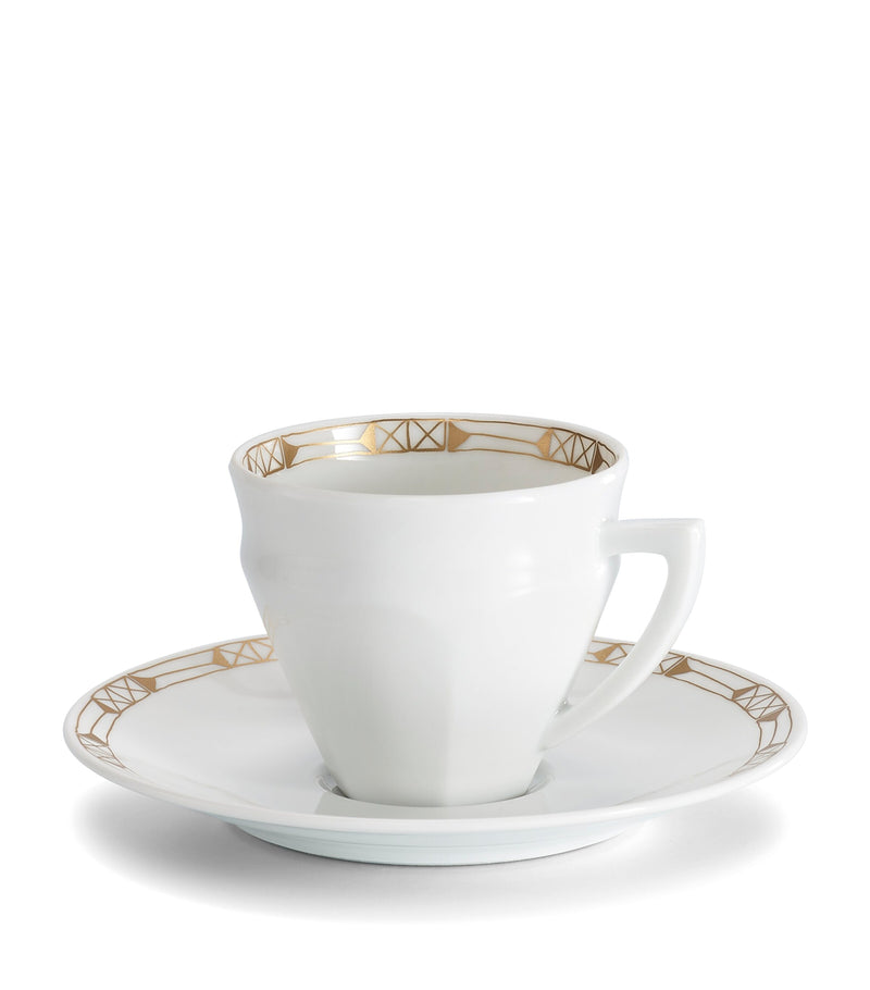 Baccarat Talleyrand coffee cups and saucers 100ml - British product