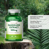 Nature's Truth dandelion supplement 500mg 60 tablets, UK version