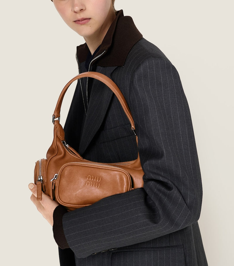Miu Miu nappa leather pocket top-handle bag, UK version