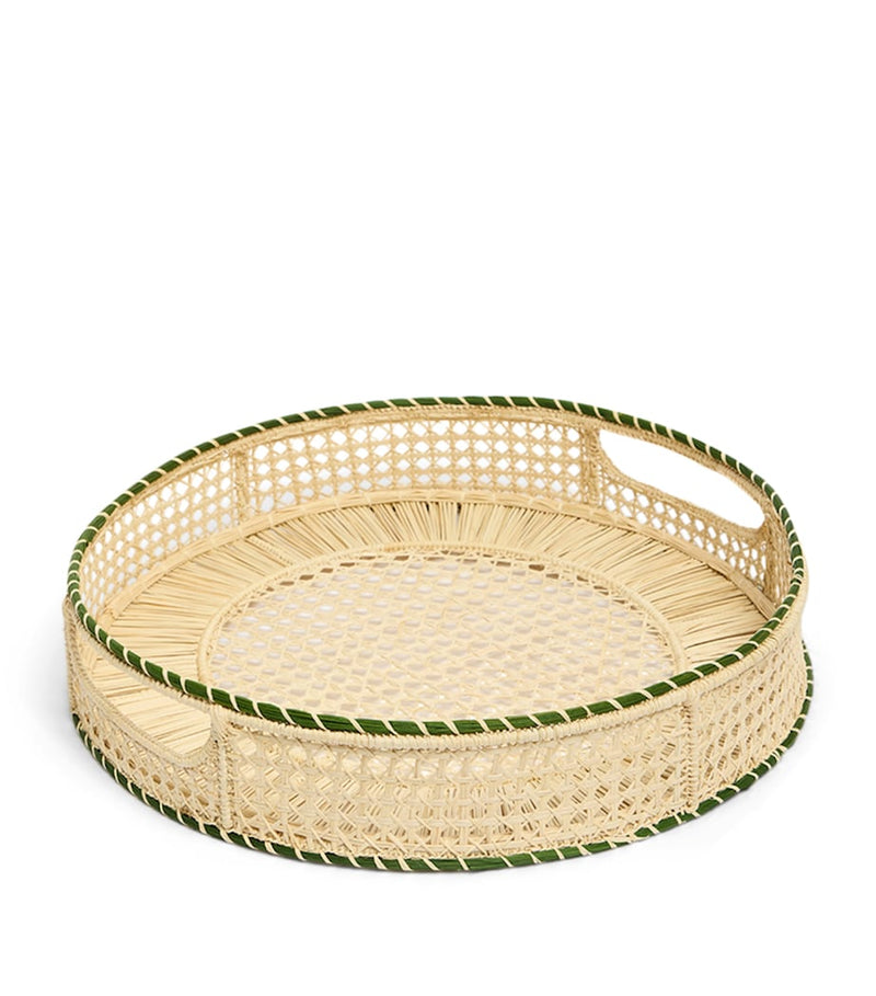 La DoubleJ raffia tray 36.5cm, UK version