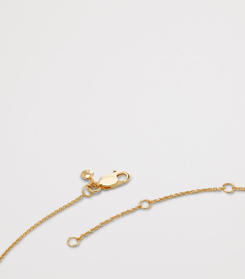 Monica Vinader gold vermeil turquoise birthstone necklace, UK version