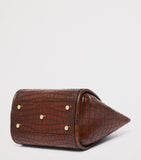 Max Mara small croc-embossed leather Marine top-handle bag (British brand)