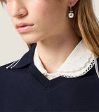 Miu Miu faux pearl apple drop earrings - British product