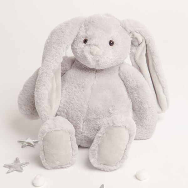 Babbico Gift Boxed Bertie The Bunny Grey Soft Plush Toy - McGrocer