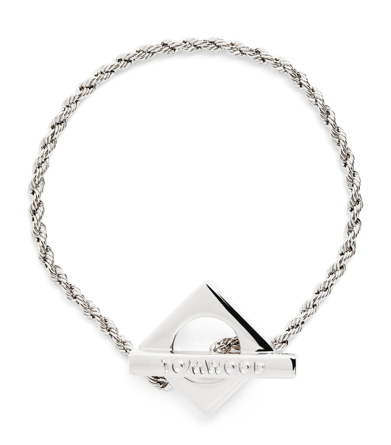 Tom Wood sterling silver square rope bracelet (British brand)