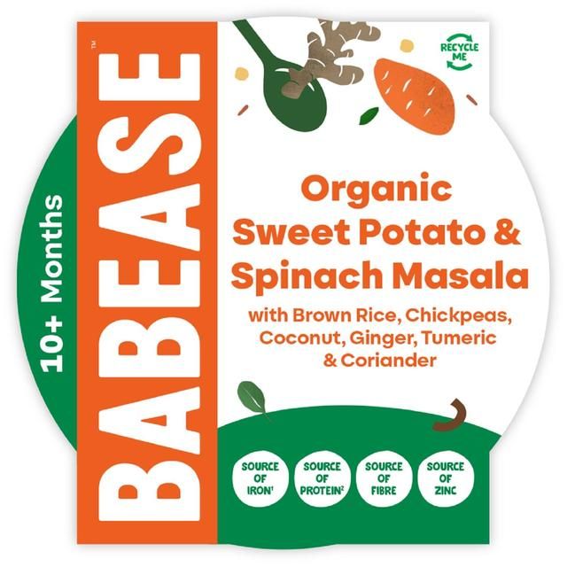Babease Sweet Potato & Spinach Masala Baby Food Pot 10+months 190g - McGrocer