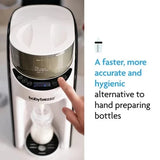 Baby Brezza formula dispenser in black and white, imported from the UK