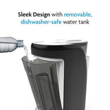 Baby Brezza formula dispenser in black and white, imported from the UK
