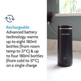 Baby Brezza SuperFast portable bottle warmer all black - British product