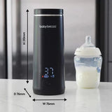 Baby Brezza SuperFast portable bottle warmer all black - British product