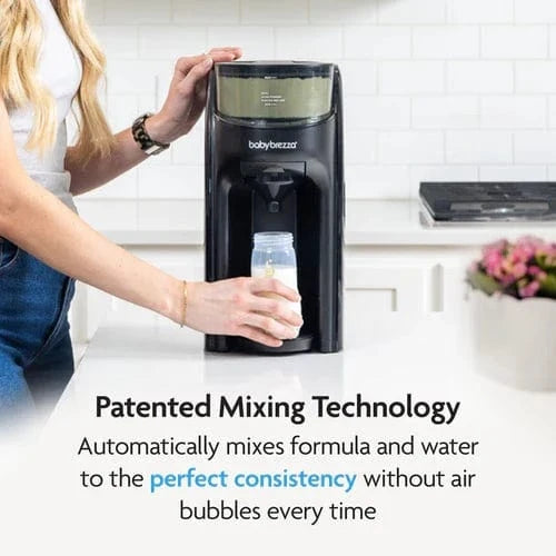 Baby Brezza Formula Pro Advanced in black, imported from the UK