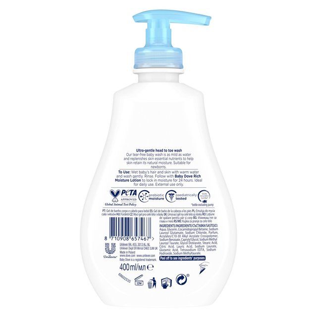 Baby Dove Head To Toe Baby Wash Rich Moisture 400ml - McGrocer