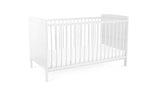 Baby Elegance Travis Baby Cot Bed with Mattress - White - McGrocer