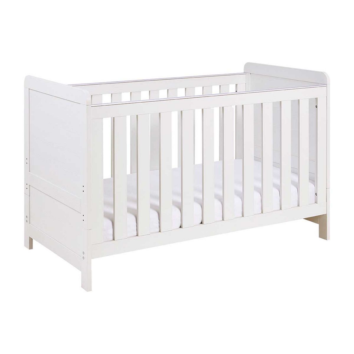 Babymore Caro Cot Bed - White Wash - McGrocer