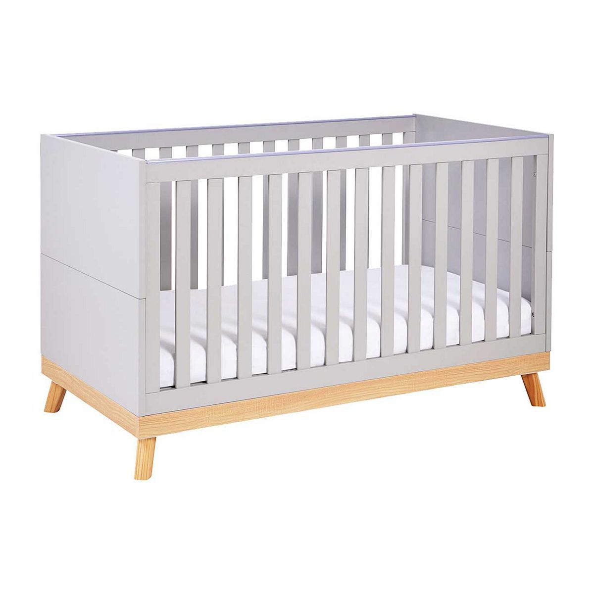 Babymore Mona Cot Bed - Grey - McGrocer