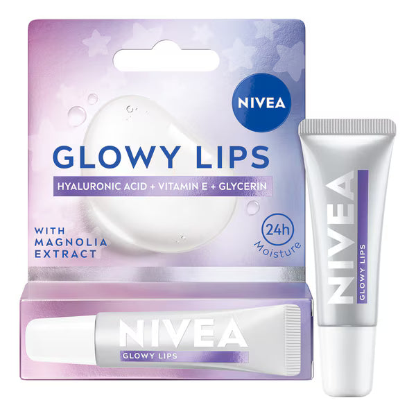 Nivea Hyaluron Glowy Lips Lip Balm 10ml, imported from the UK