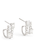 SHAY white gold diamond double stick stud earrings, imported from the UK