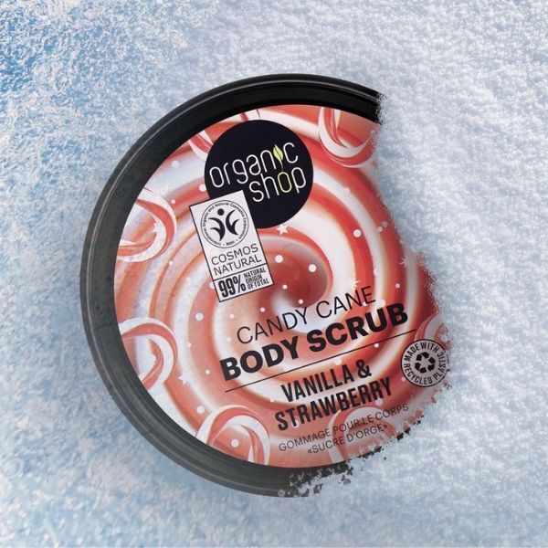 Organic Shop Candy Cane Body Scrub 250ml, imported from the UK