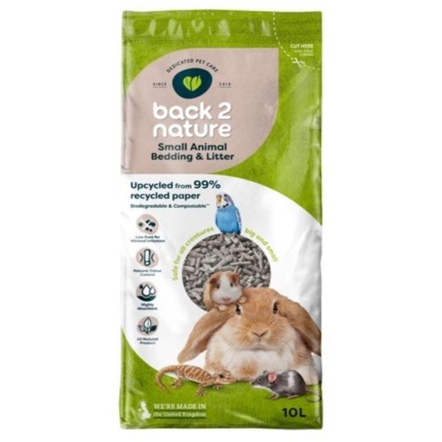 Back 2 Nature Small Animal Paper Bedding/Litter 10L - McGrocer