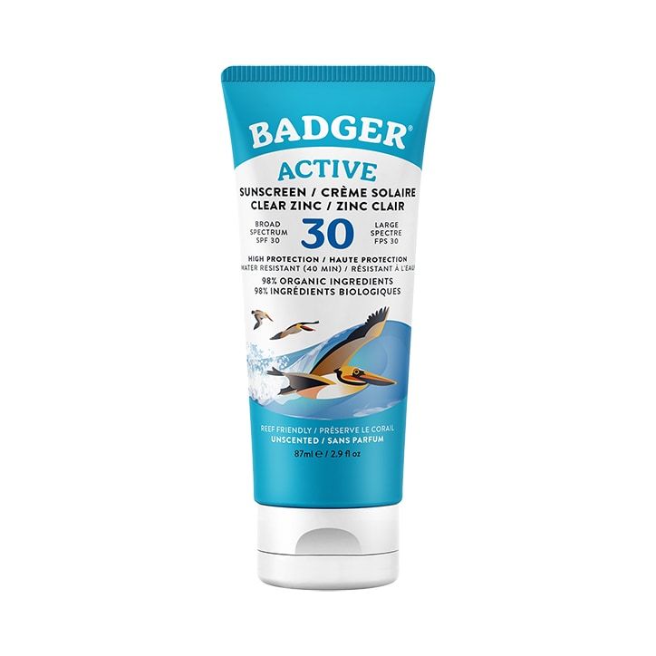 Badger Unscented SPF30 Clear Zinc Sunscreen 82g - McGrocer