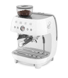 Smeg EGF03WHUK espresso coffee machine with grinder (British brand)