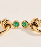 Spinelli Kilcollin yellow gold and emerald hoop earrings, UK version