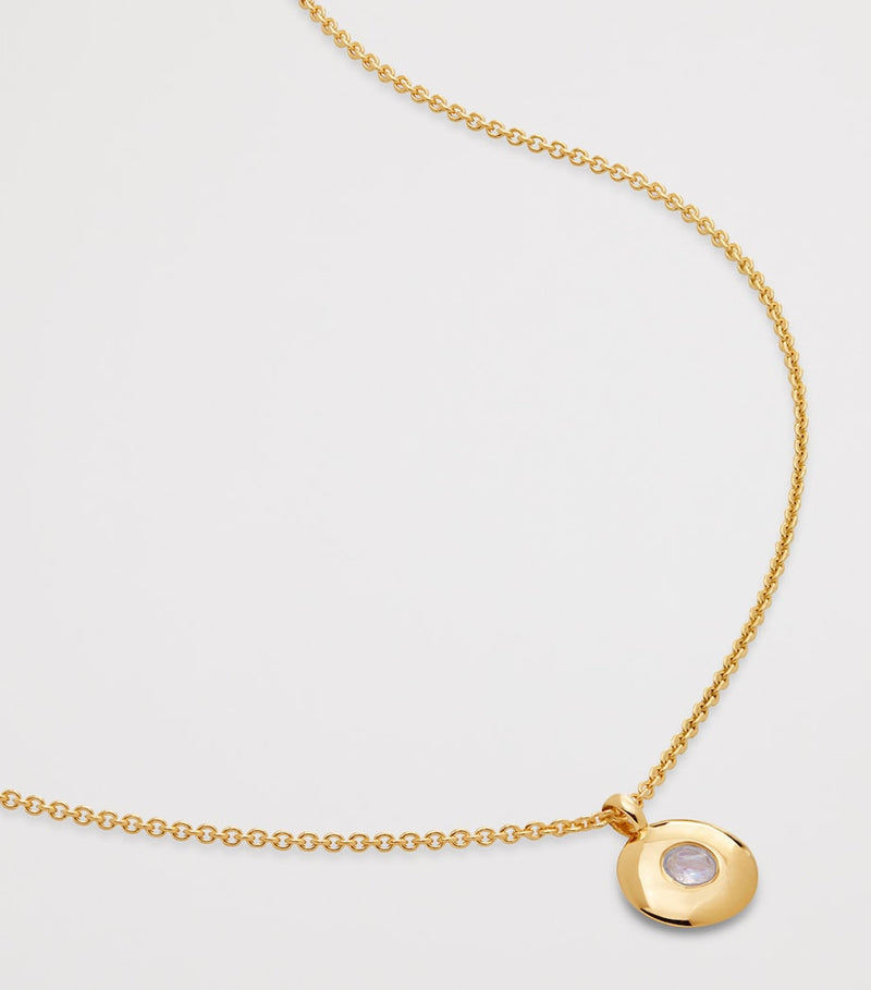Monica Vinader gold vermeil moonstone necklace (British brand)