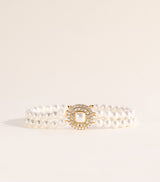 Harrods Self-Portrait Crystal and Faux Pearl Choker- Buy online at McGrocer