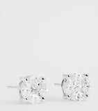 Harrods white gold diamond stud earrings 0.80ctw, UK version