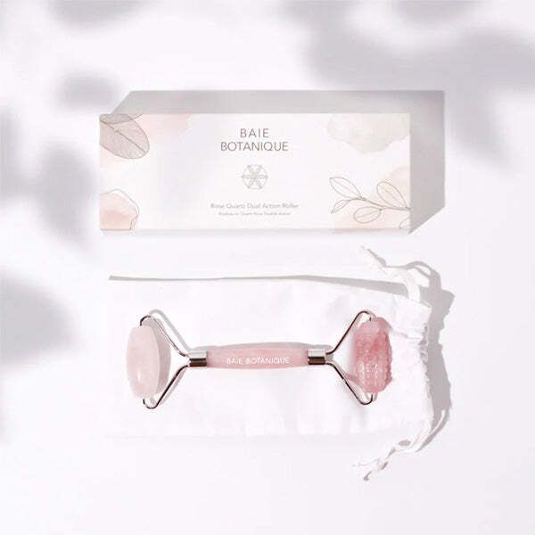 Baie Botanique Rose Quartz Dual Action Facial Roller - McGrocer