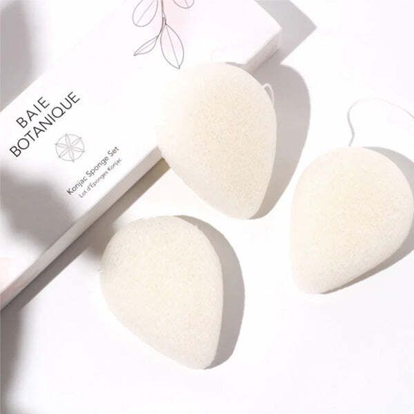Baie Botanique Teardrop Konjac Sponge Set of 3 - McGrocer