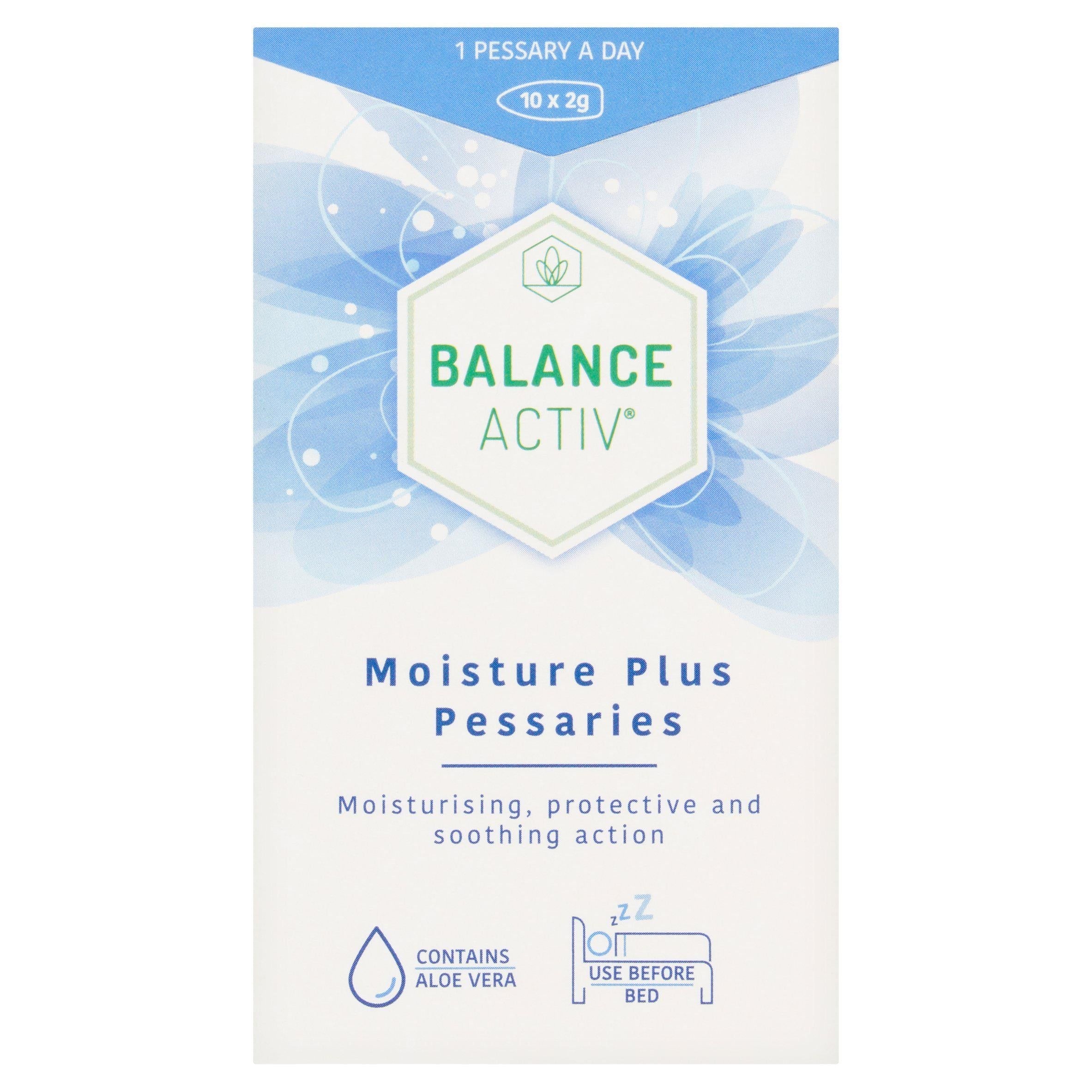 Balance Activ Moisture Plus Pessaries 10x2g - McGrocer