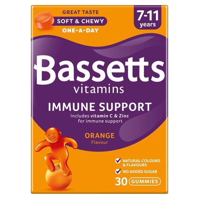 Bassetts Immune Support Vitamins Orange 7-11yrs 30 per pack - McGrocer