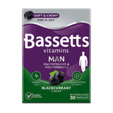 Bassetts Vitamins Man Blackcurrant Flavour – 30 Pastilles - McGrocer