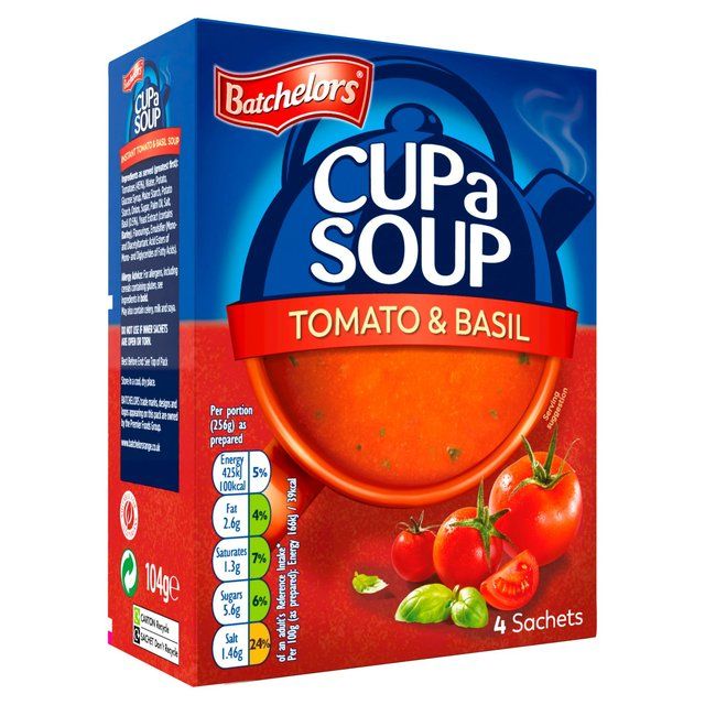 Batchelors Cup A Soup Tomato & Basil 4 x 26g - McGrocer