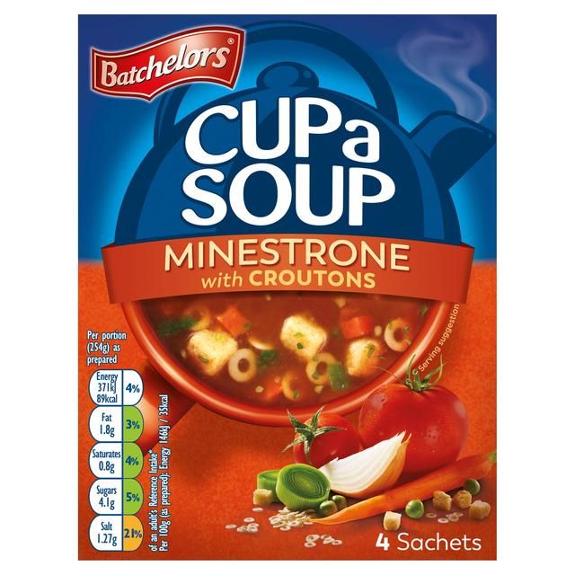 Batchelors Minestrone Cup A Soup 4 x 23.5g - McGrocer