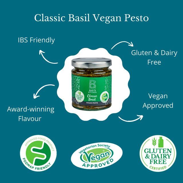 Bay's Kitchen Classic Basil Vegan Pesto 190g - McGrocer