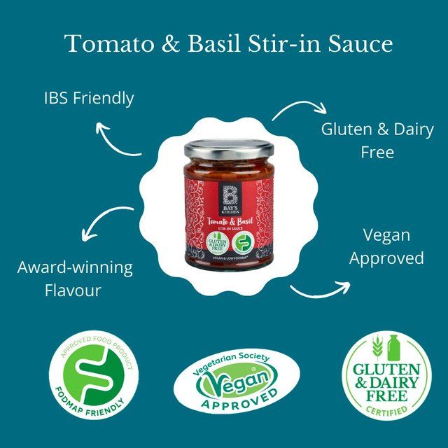 Bay's Kitchen Tomato & Basil Stir-in Low Fodmap Sauce 260g - McGrocer