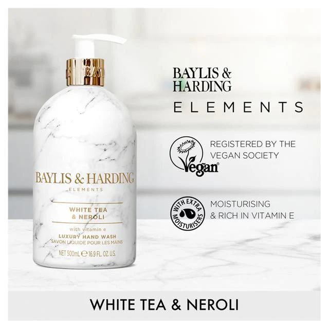 Baylis & Harding Elements Hand Wash - White Tea & Neroli   500ml - McGrocer