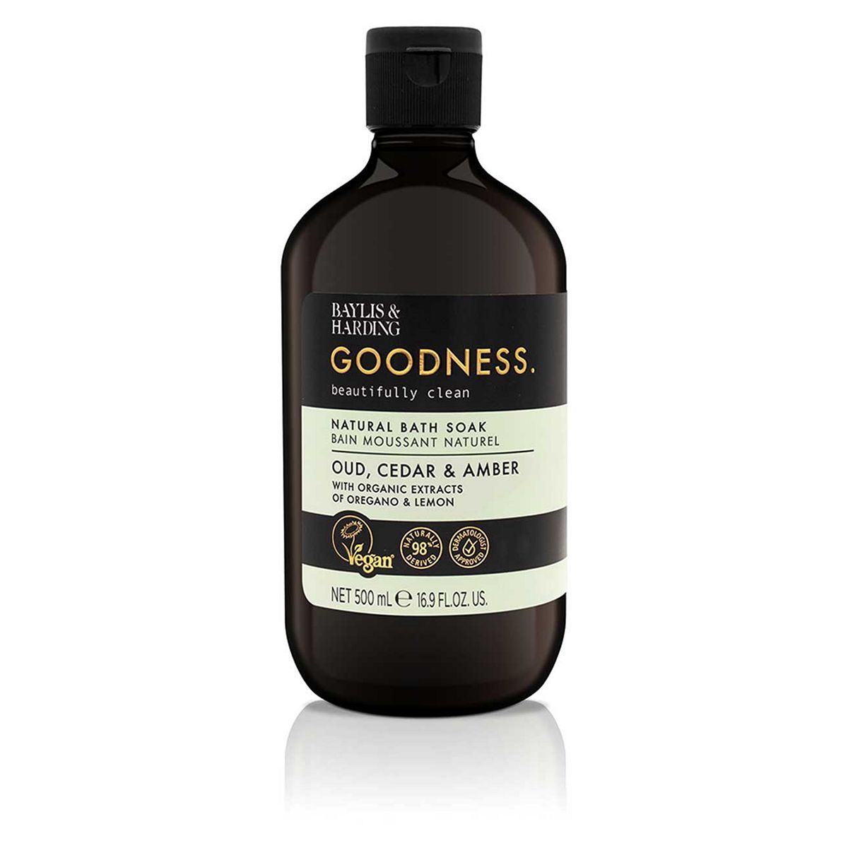 Baylis & Harding Goodness Oud, Cedar & Amber Bath Soak 500ml - McGrocer