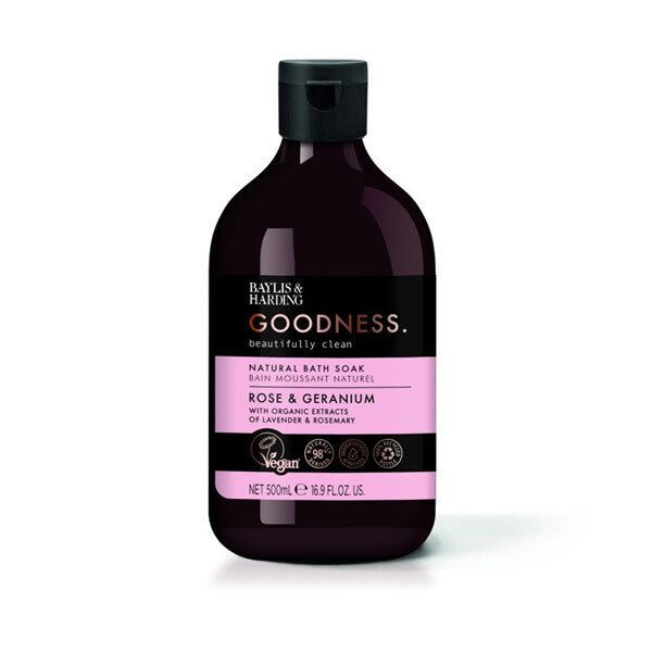 Baylis & Harding Goodness Rose & Geranium Bath Soak - McGrocer
