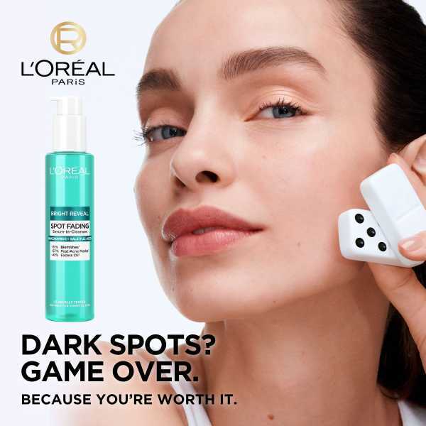 L'Oréal Paris Bright Reveal spot fading serum cleanser, UK version