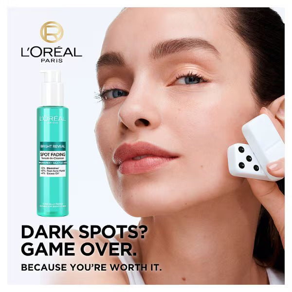L'Oréal Paris Bright Reveal spot fading serum cleanser, UK version