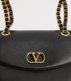 Valentino Garavani Djuna lambskin shoulder bag with gold VLOGO hardware, UK version