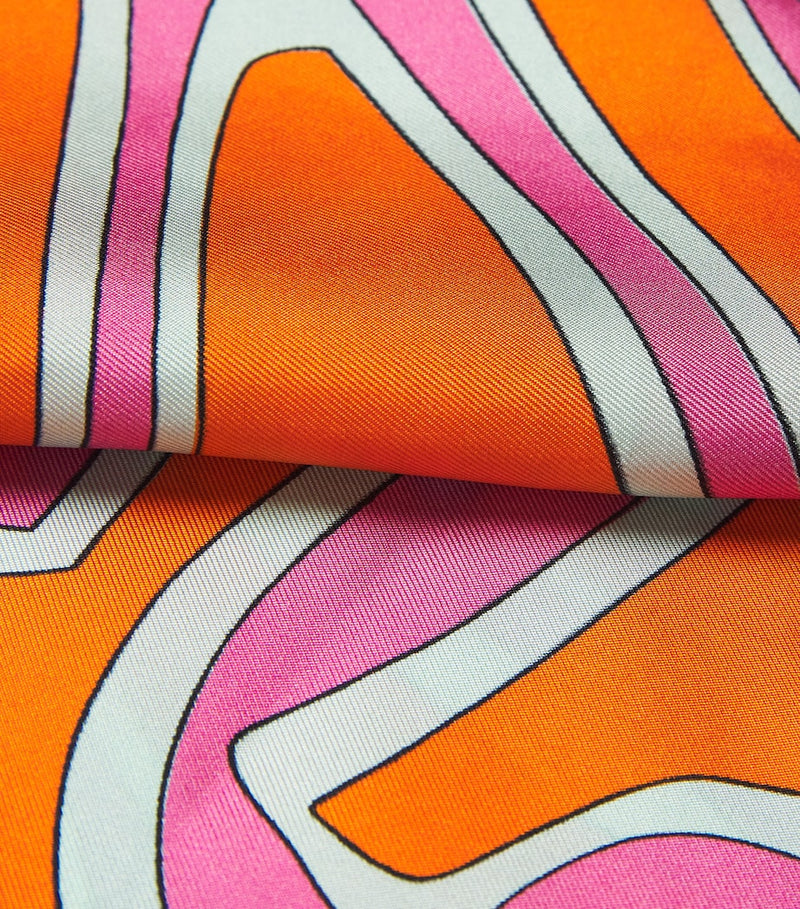 PUCCI silk scarf with Labirinto maze print 90cm - British product