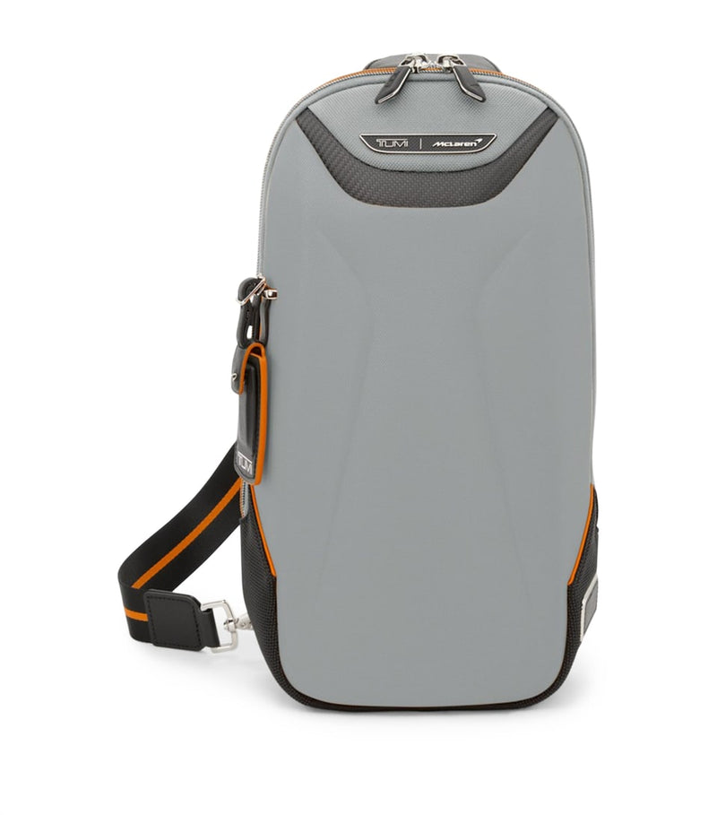 Sleek Backpack with Carbon Fibre Accents and USB Port, 43cm x 30.5cm x 14cm