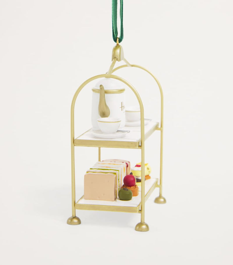 Harrods afternoon tea stand tree decoration H10cm, imported from the UK