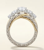 Cartier Grain de Café ring yellow white gold diamonds, UK version