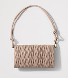 Miu Miu Leather Matelassé Chain Wallet H9.5cm x W19cm (British brand)